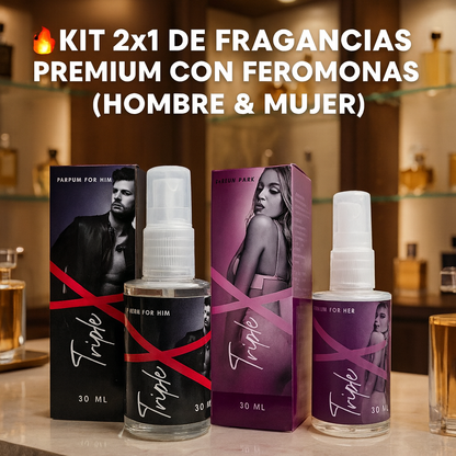 🔥 KIT 2×1 DE FRAGANCIAS PREMIUM CON FEROMONAS (HOMBRE & MUJER)