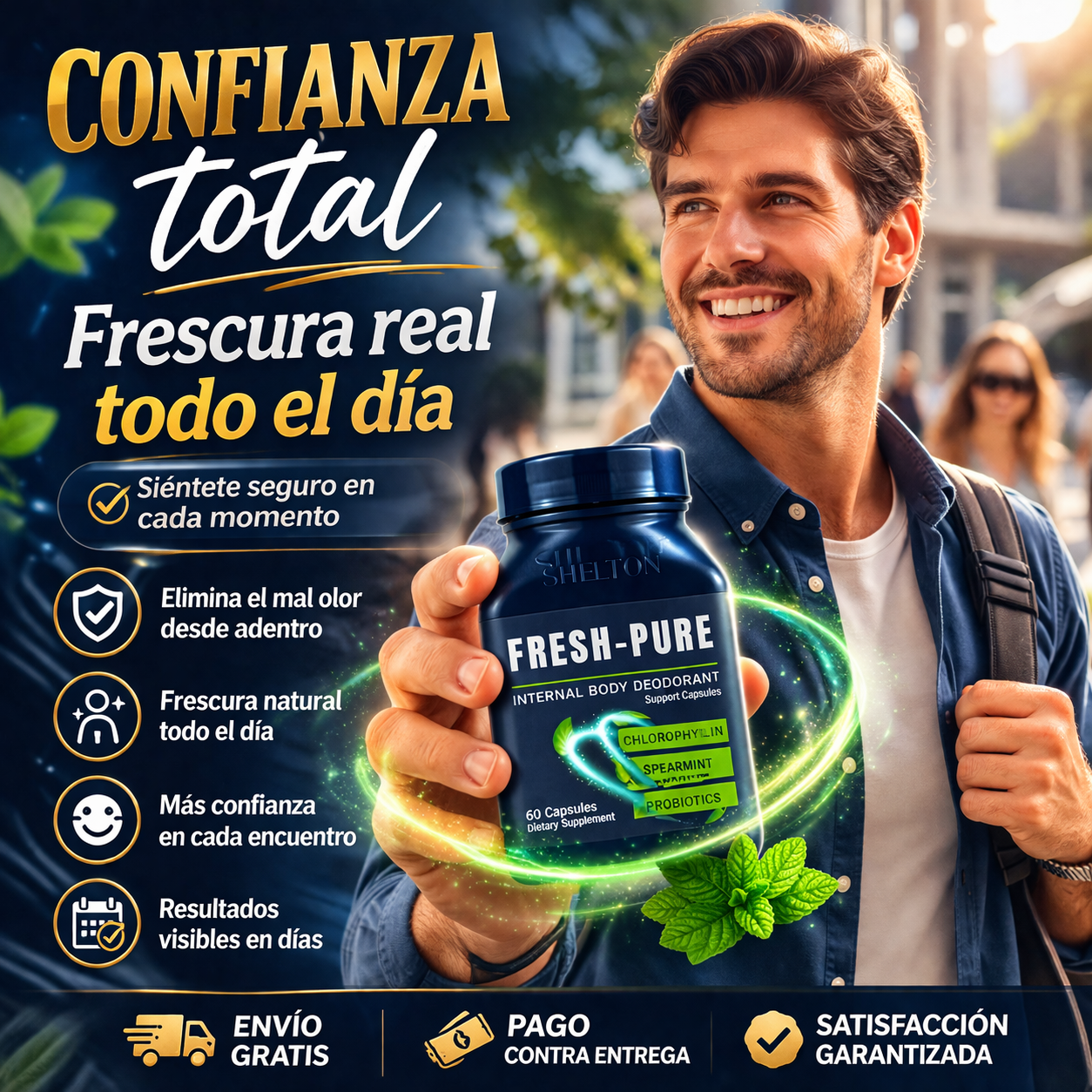 🔥ELIMINA EL MAL OLOR DESDE ADENTRO 🔥FRESH PURE(Desodorante corporal interno)