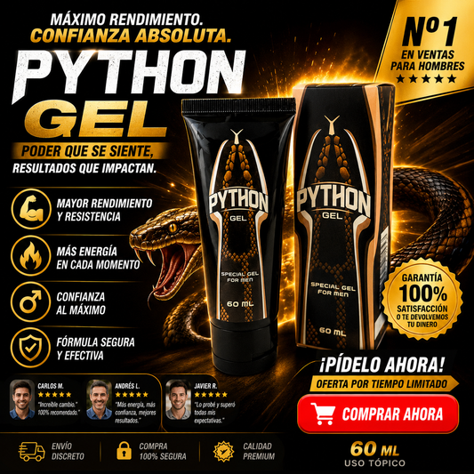 🔥 PYTHON GEL: EL IMPULSO QUE TODO HOMBRE QUIERE SENTIR
