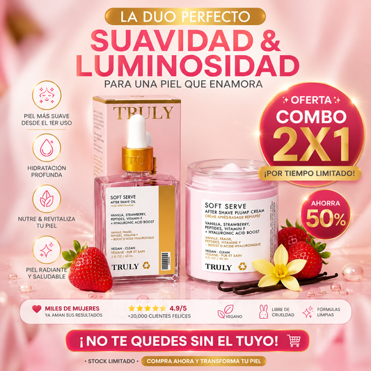 2X1 TRULY SERUM + CREMA 🌸 PIEL IRRESISTIBLE EN DIAS