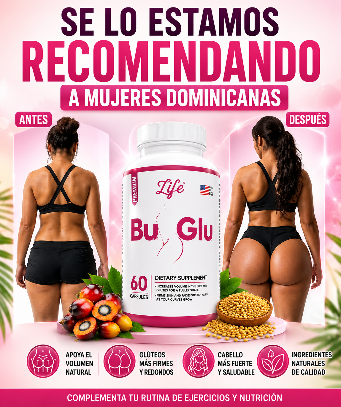 🔥¡GLÚTEOS MÁS GRANDES Y DEFINIDOS SIN CIRUGÍAS!