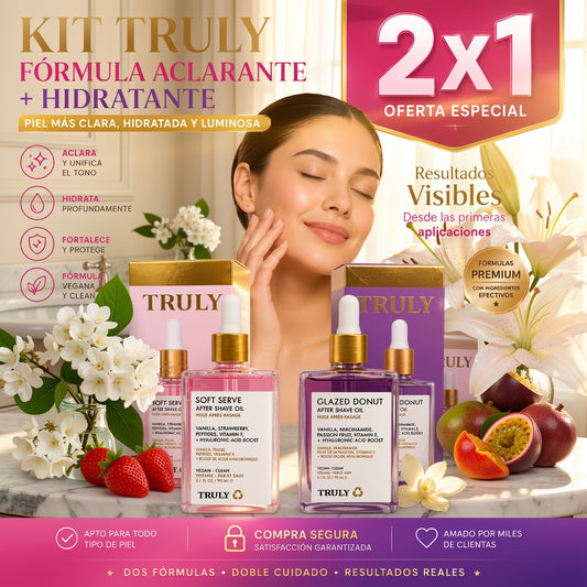 KIT TRULYS- FORMULA ACLARANTE + HIDRATANTE (Rosado + Morado)