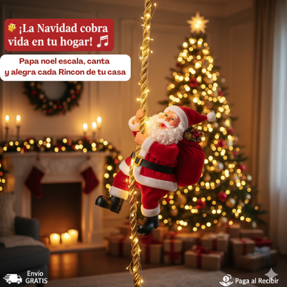 Papá Noel Escalador 🎅✨ ¡La Decoración Navideña que Cobró Vida!