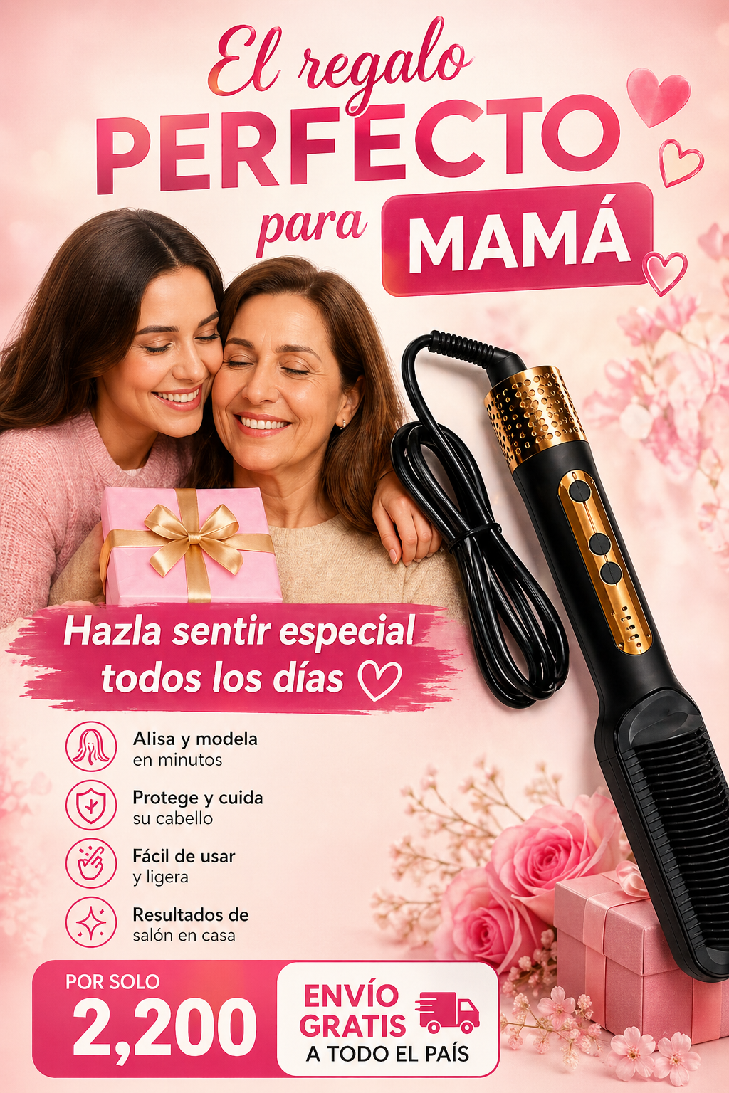 Cepillo Alisador Sokany  /El Regalo perfecto para MAMA 💖