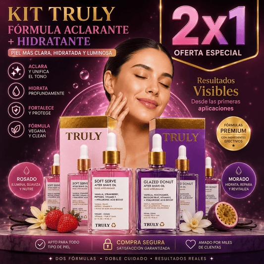 KIT TRULYS- FORMULA ACLARANTE + HIDRATANTE (Rosado + Morado)