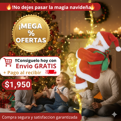 Papá Noel Escalador 🎅✨ ¡La Decoración Navideña que Cobró Vida!
